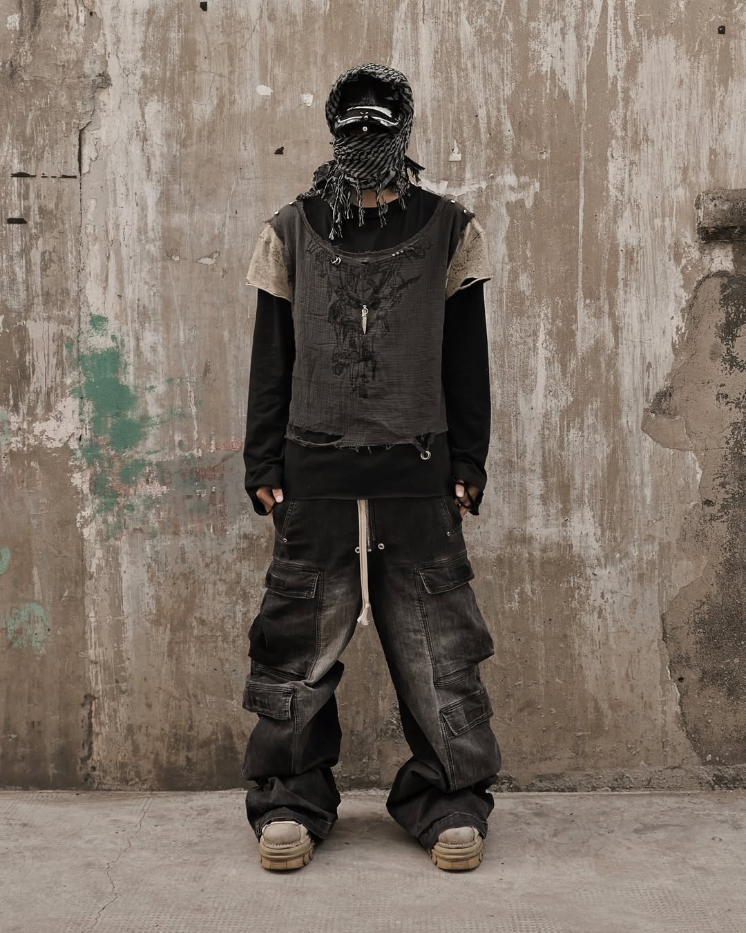 【WOPEISH】DECONSTRUCTED LAYERED LONGSLEEVE