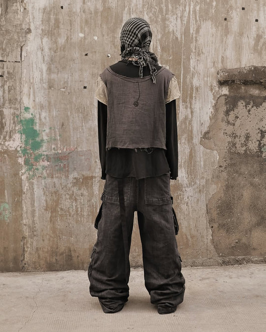 【WOPEISH】DECONSTRUCTED LAYERED LONGSLEEVE