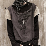 【WOPEISH】DECONSTRUCTED LAYERED LONGSLEEVE