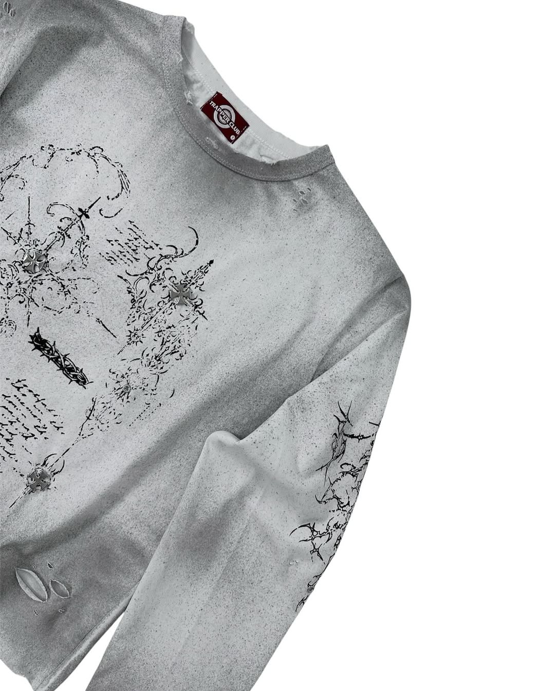 【TRAPPER CLUB】REGULAR LONG SLEEVE TEE WHITE ECLIPSE