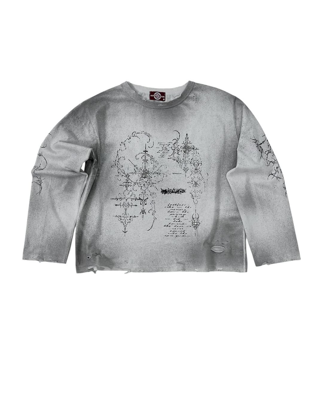 【TRAPPER CLUB】REGULAR LONG SLEEVE TEE WHITE ECLIPSE