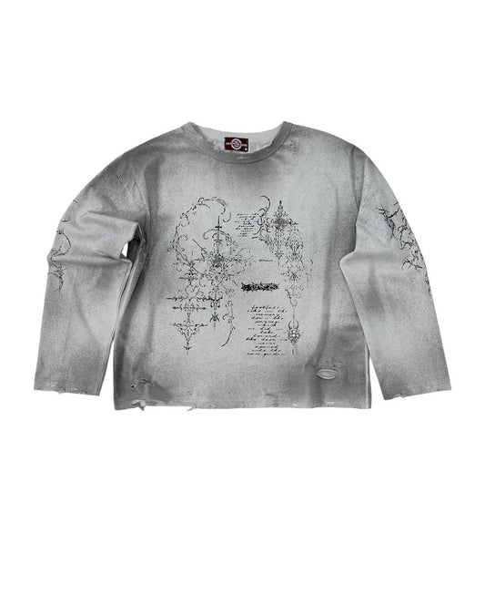 【TRAPPER CLUB】REGULAR LONG SLEEVE TEE WHITE ECLIPSE