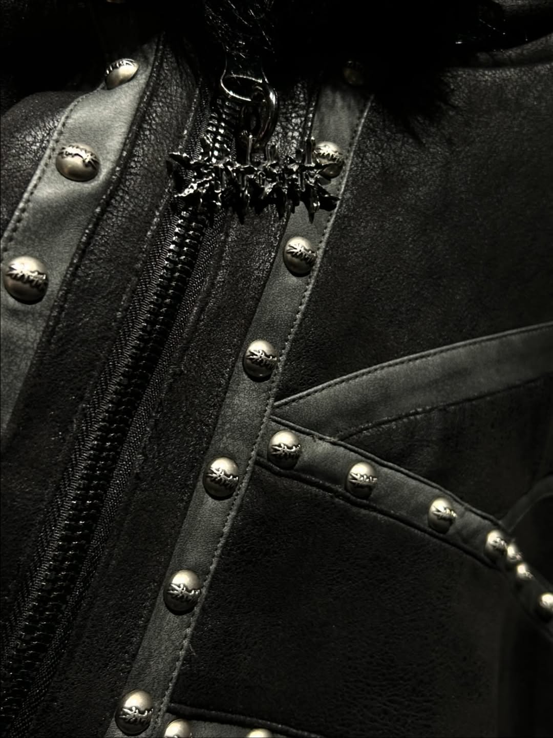 【SATSUN NIGHT】SSN V.05 BRITISH FLAG DESIGN LEATHER JACKET NO. 99 - DOUBLE-SIDED BLACK & DARK RED（PRE-ORDER)