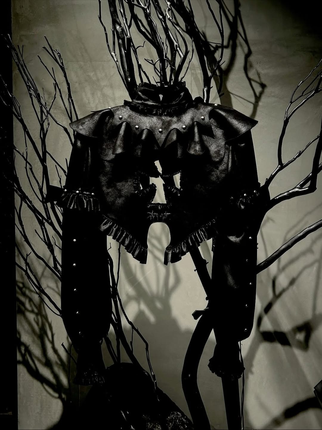 【SATSUN NIGHT】SSN V.05 TRIPLE-COLLAR SHORT LEATHER JACKET - BLACK (PRE-ORDER)