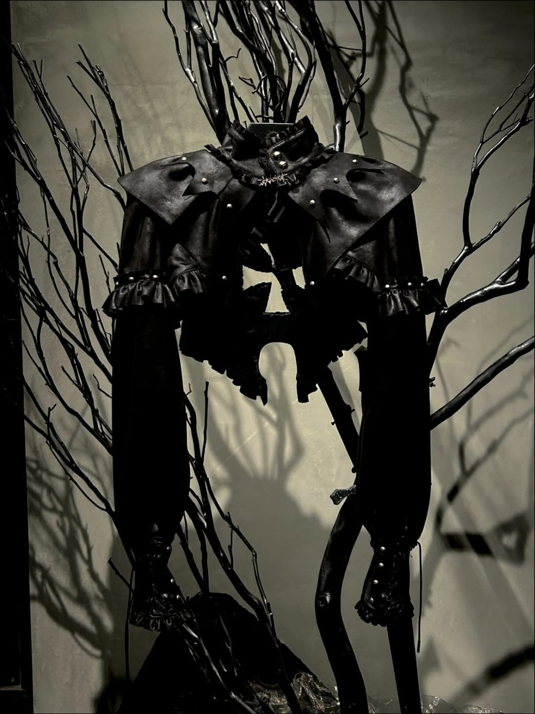 【SATSUN NIGHT】SSN V.05 TRIPLE-COLLAR SHORT LEATHER JACKET - BLACK (PRE-ORDER)