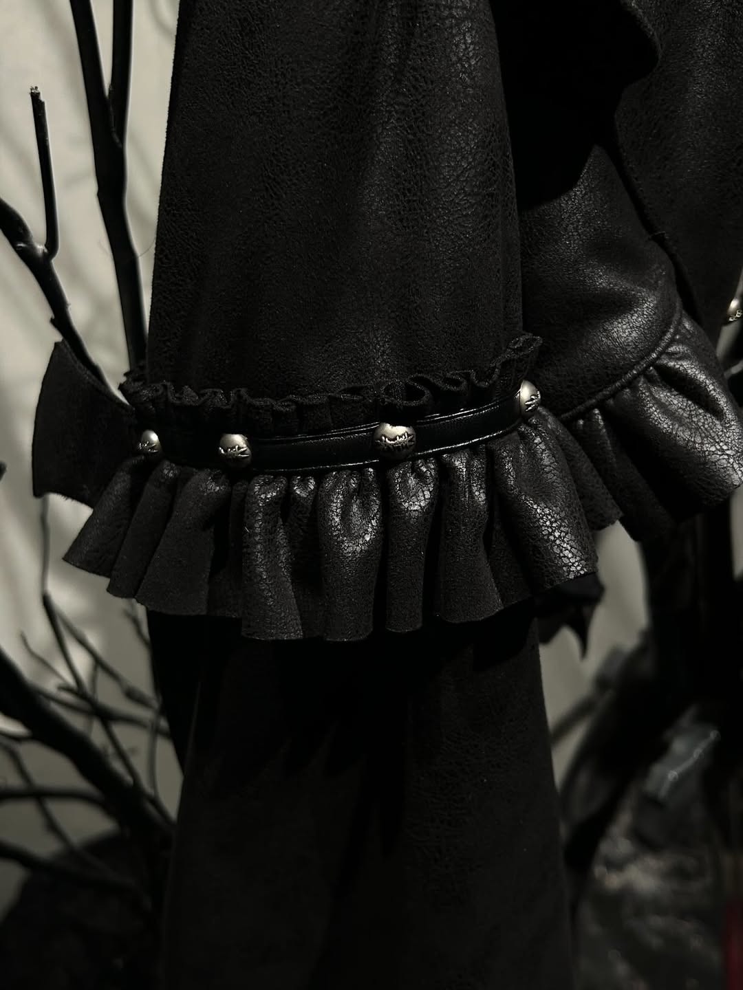 【SATSUN NIGHT】SSN V.05 TRIPLE-COLLAR SHORT LEATHER JACKET - BLACK (PRE-ORDER)