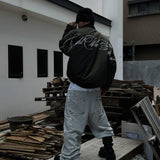 Double-Sided Bomber Jacket-Green Camo