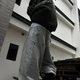 Double-Layered Sweatpants - Gray