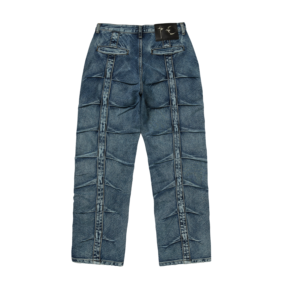 【THUG CLUB】Line GOB Denim Pants (blue)