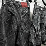 KNIGHT WIDE PEPPER SHORT (Denim)
