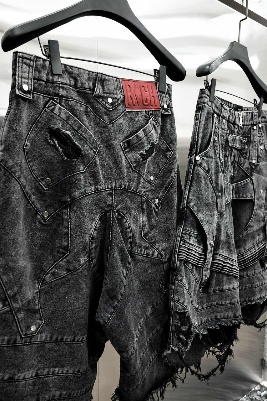 【RICH】KNIGHT WIDE PEPPER SHORT (Denim)