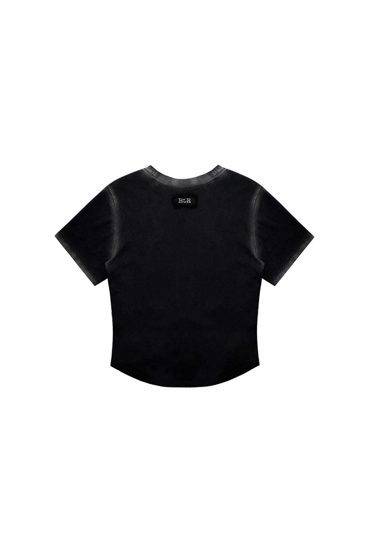 【BLR BLUER】Bleached Upper Chest Shirring T-shirts