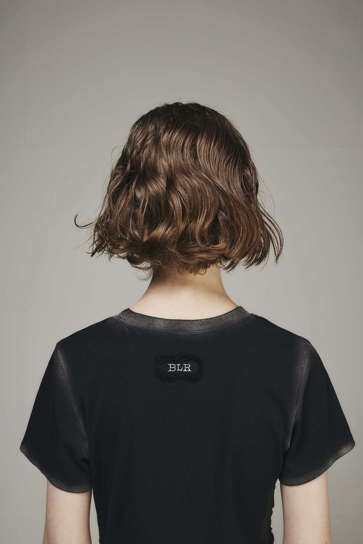 【BLR BLUER】Bleached Upper Chest Shirring T-shirts