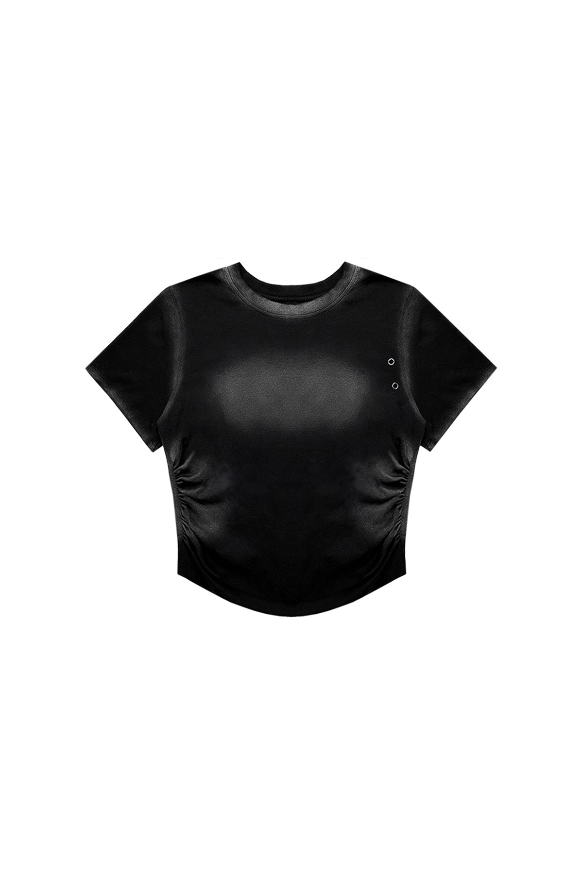 【BLR BLUER】Bleached Upper Chest Shirring T-shirts