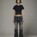 Destroyed Gradation Washed Short