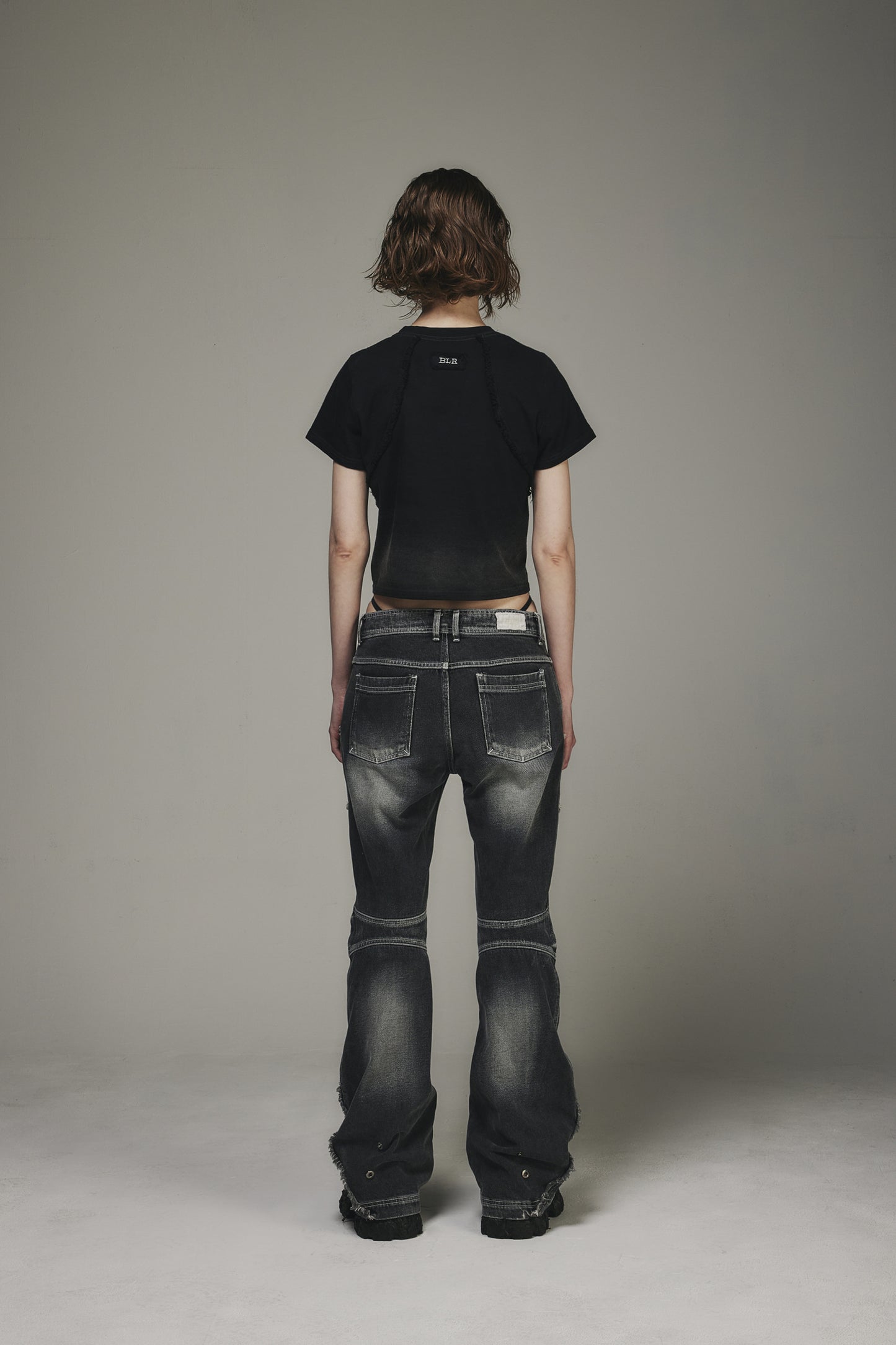 【BLR BLUER】Destroyed Gradation Washed Short