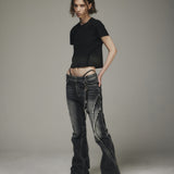 Destroyed Gradation Washed Short