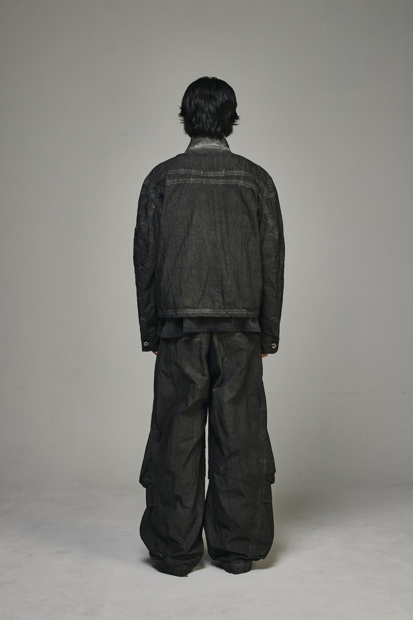 【BLR BLUER】Dyed Multi-Pocket Nylon Parachute Pants 