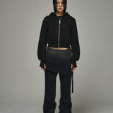 Dyed Eyelet Belt Skirt Shirring Pants