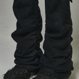Dyed Eyelet Belt Skirt Shirring Pants