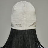CURVED LOGO BEANIE WHITE