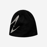CURVED LOGO BEANIE BLACK