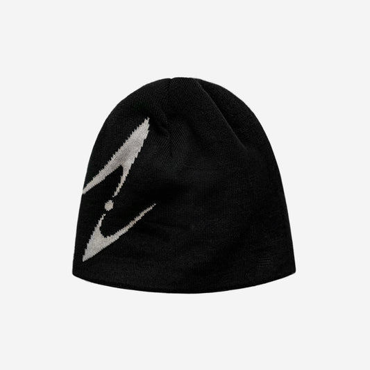 【BLR BLUER】CURVED LOGO BEANIE BLACK