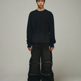 【BLR BLUER】Destroyed Back Gradation  Washing Long Sleeve