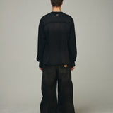 【BLR BLUER】Destroyed Back Gradation  Washing Long Sleeve