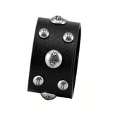DOUBLE LOGO METAL LEATHER STRAP