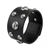 DOUBLE LOGO METAL LEATHER STRAP