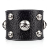 DOUBLE LOGO METAL LEATHER STRAP