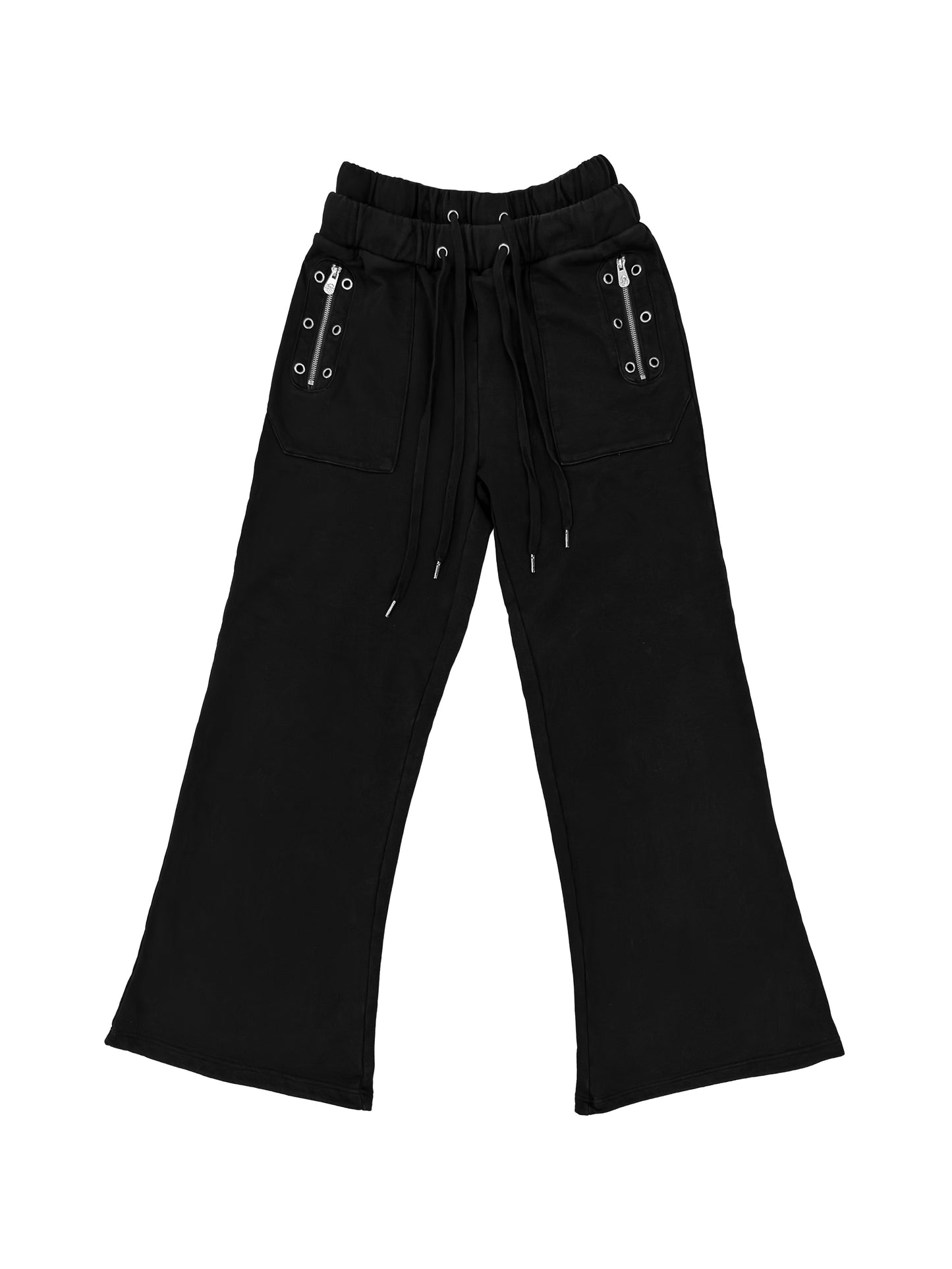 【ROSEN KREUZ】EYELET EDGE Set-Up LAYERED SWEAT PANTS (BLACK)