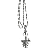 ETERNAL ROSE CROSS NECKLACE/KEY RING