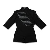 <LOST IN CASTLE> NAPOLEONIC HIGH NECK TOP - BLACK