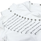 <LOST IN CASTLE> NAPOLEONIC HIGH NECK TOP - WHITE