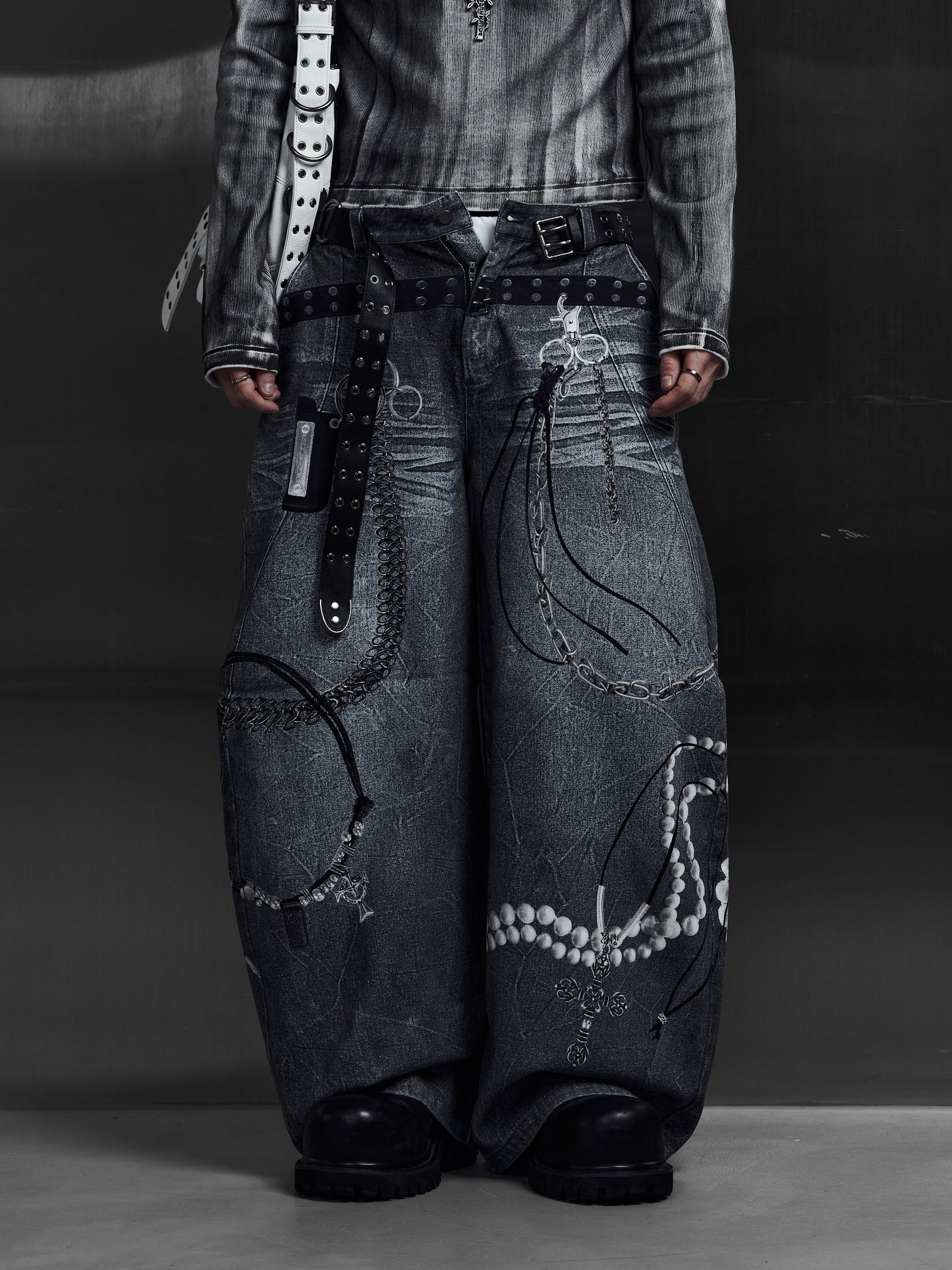 【ROSEN KREUZ】3D RELIC ARCHIVE TROUSERS (BLUE)