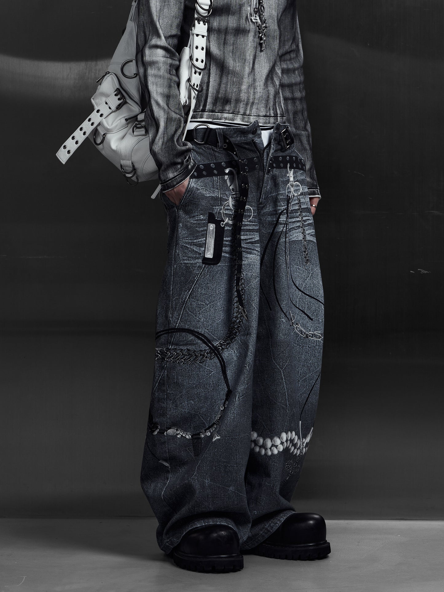 【ROSEN KREUZ】3D RELIC ARCHIVE TROUSERS (BLUE)