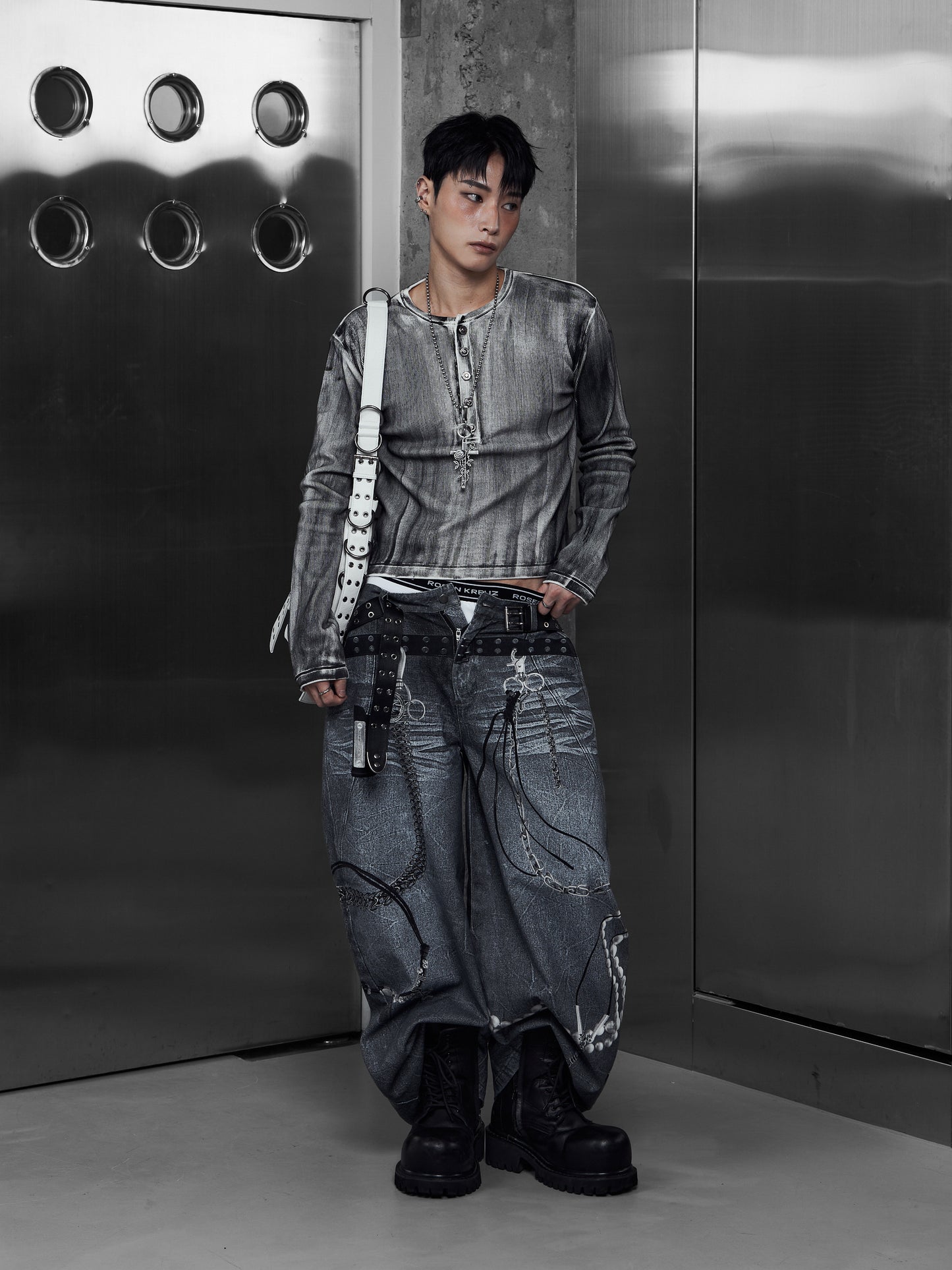 【ROSEN KREUZ】3D RELIC ARCHIVE TROUSERS (BLUE)