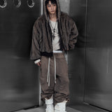 EYELET EDGE Set-Up LAYERED SWEAT PANTS （BEIGE)