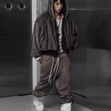 EYELET EDGE Set-Up LAYERED SWEAT PANTS （BEIGE)