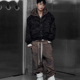 EYELET EDGE Set-Up LAYERED SWEAT PANTS （BEIGE)