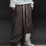 EYELET EDGE Set-Up LAYERED SWEAT PANTS （BEIGE)