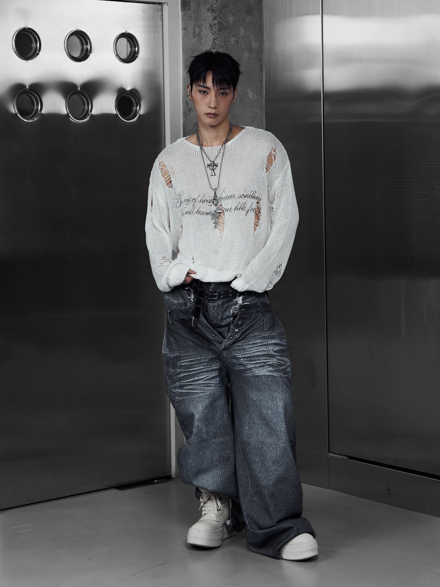 【ROSEN KREUZ】3D RELIC ARCHIVE TROUSERS (BLUE)