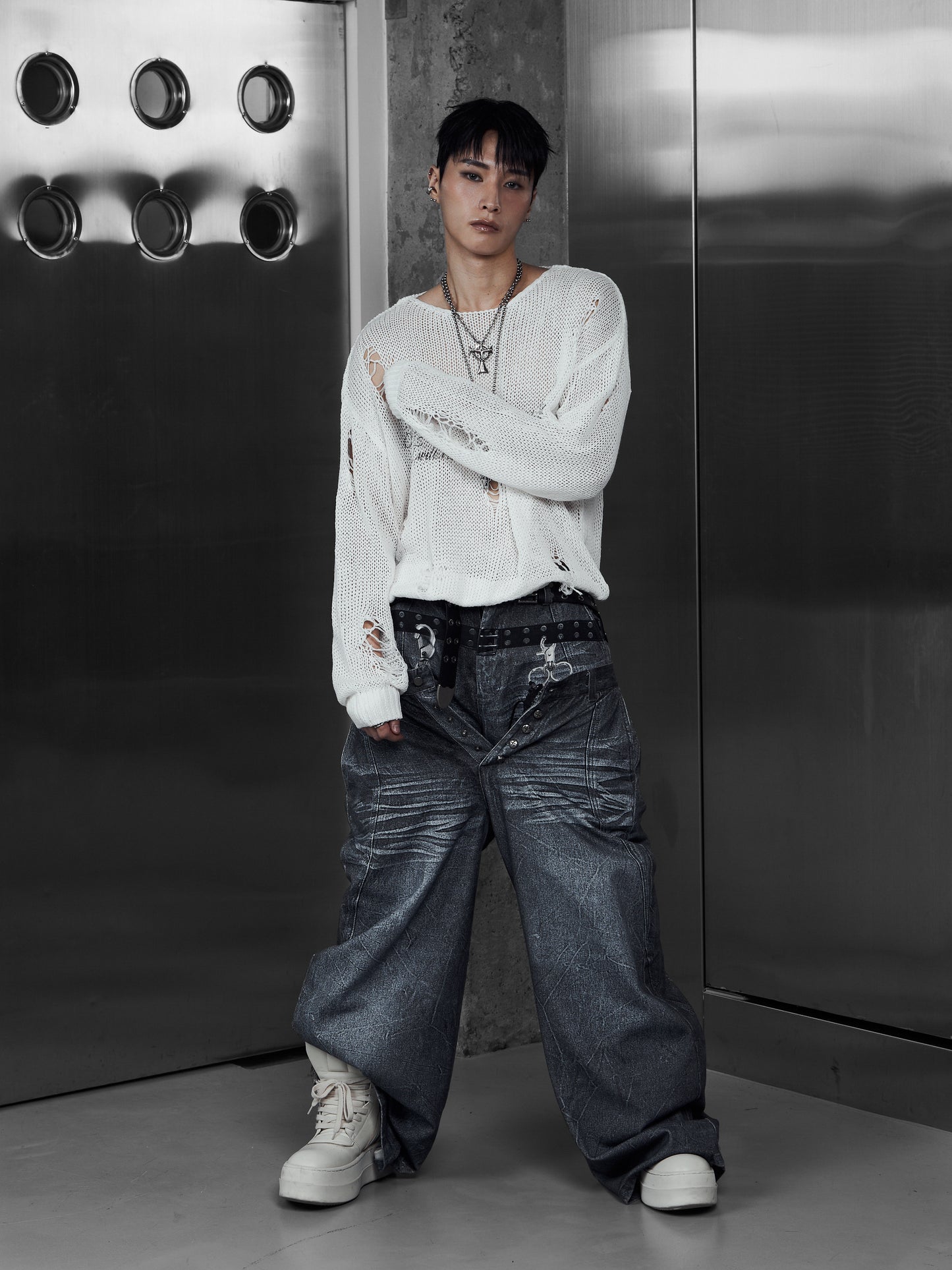 【ROSEN KREUZ】3D RELIC ARCHIVE TROUSERS (BLUE)