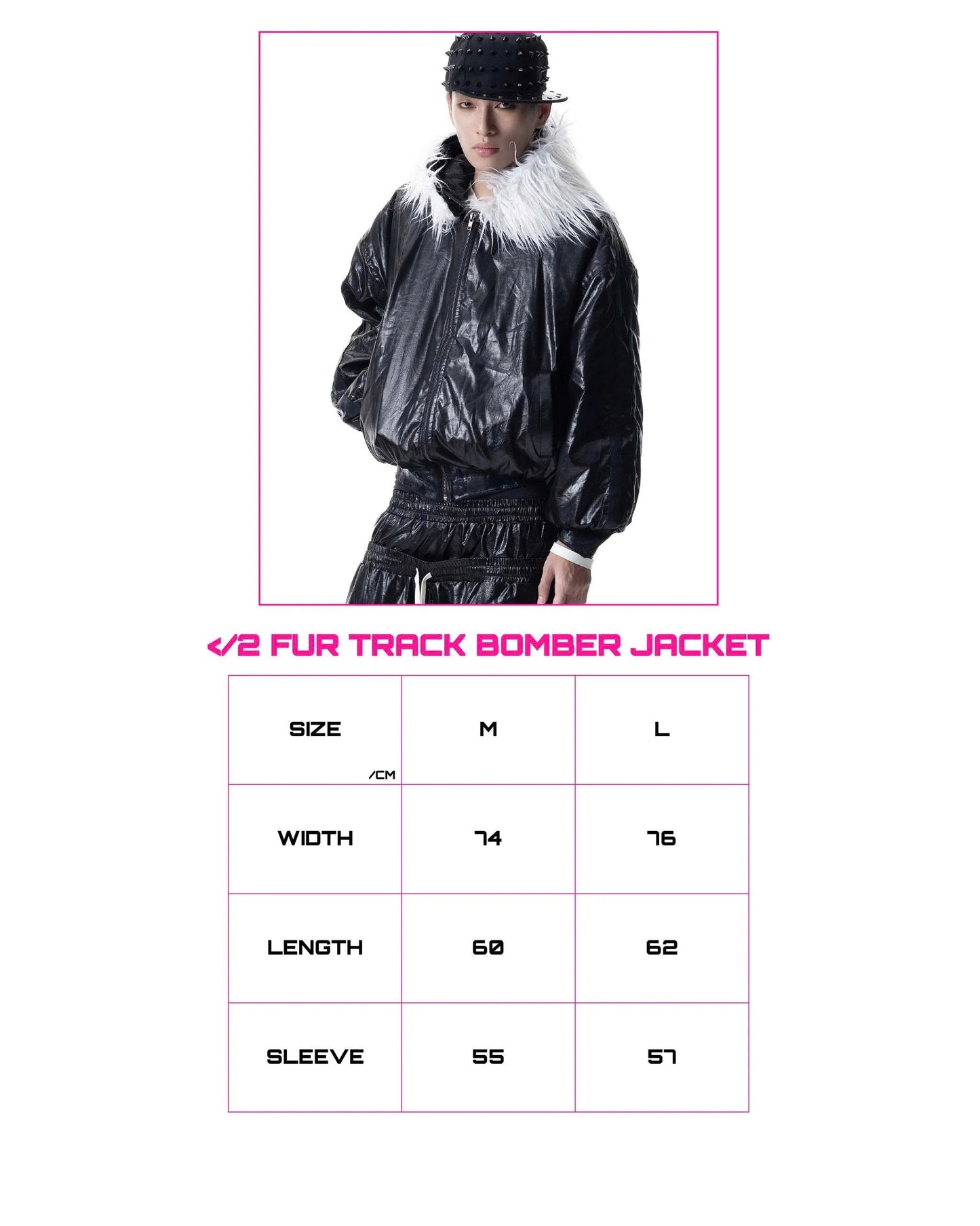 【CH2】</2 FUR TRACK BOMBER JACKET