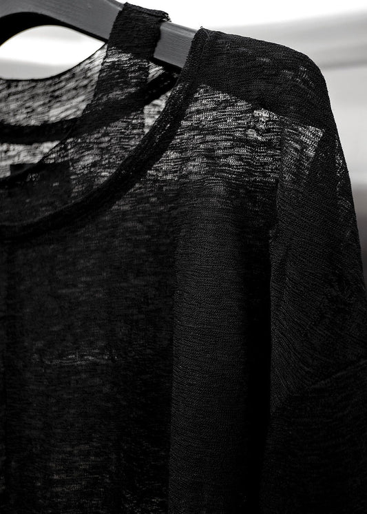 【RICH】RIPPED OVER KNIT TOP