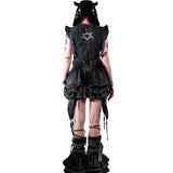 【SATSUN NIGHT】<DEVIL^ANGEL FRIENDSHIP> SKIRT TRANS BAG - WASHED BLACK