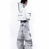 <IT's N0T BLACK & WHITE> HEAVY-DUTY DENIM PANTS - POLLUTED WHITE