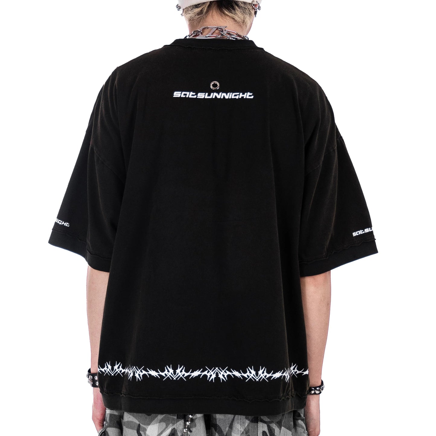 【SATSUN NIGHT】<DEVIL^ANGEL FRIENDSHIP> T-SHIRT - BLACK